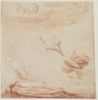 drawing: The Translation of Elijah. brush and red ink and wash, traces of black chalk on paper