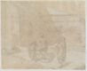 drawing: Classical Scene. black chalk, grey-brown wash, traces of red chalk on paper