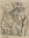 drawing: Death of St. Joseph (a&b). black chalk on paper