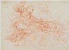 drawing: Jael and Sisera (a); Sketches for Judith of Holofernes (b). red chalk on paper