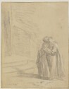 drawing: The Visitation. black chalk (counterproof) on paper